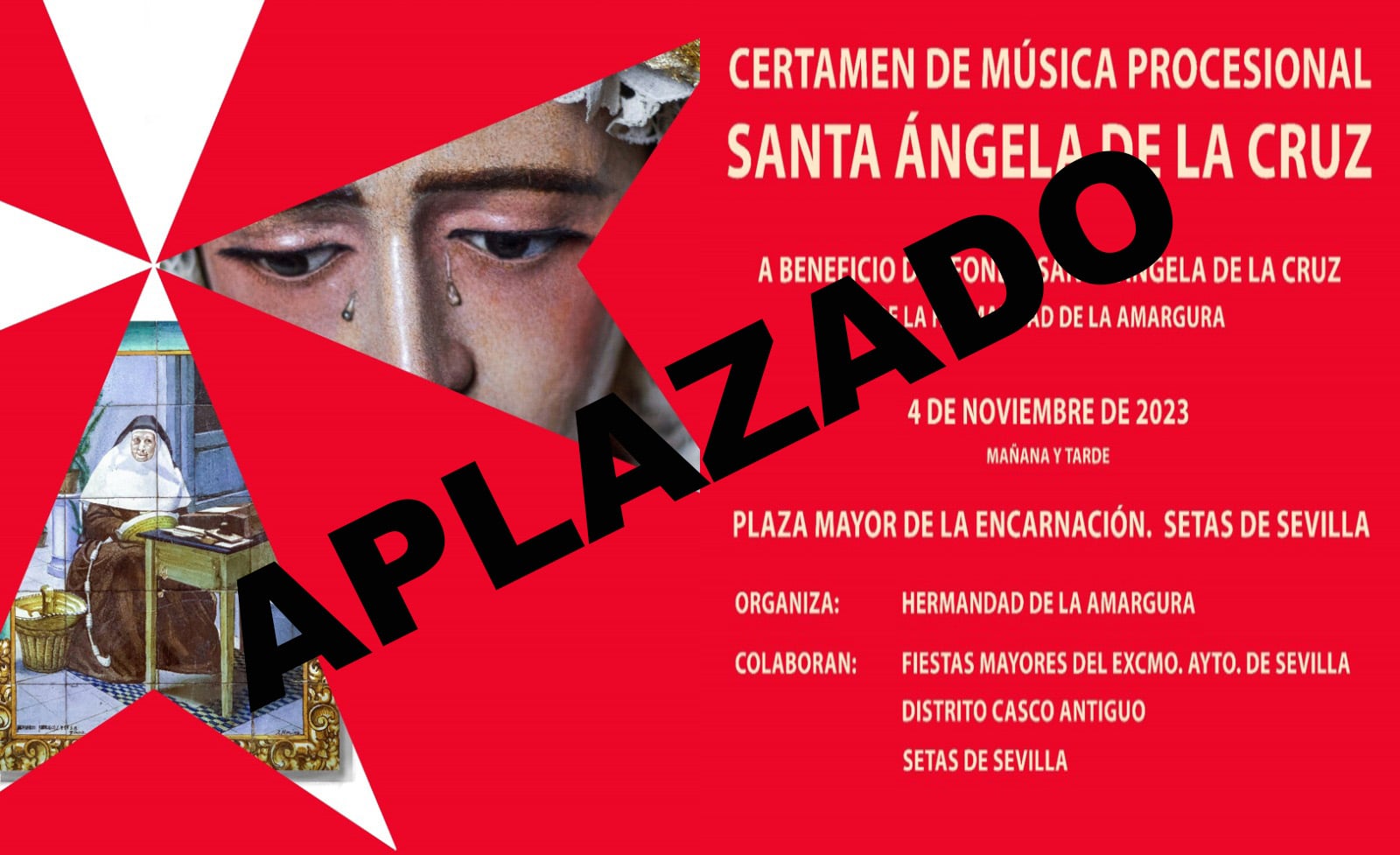 Aplazado el I Certamen de Música Procesional Santa Ángela de la Cruz