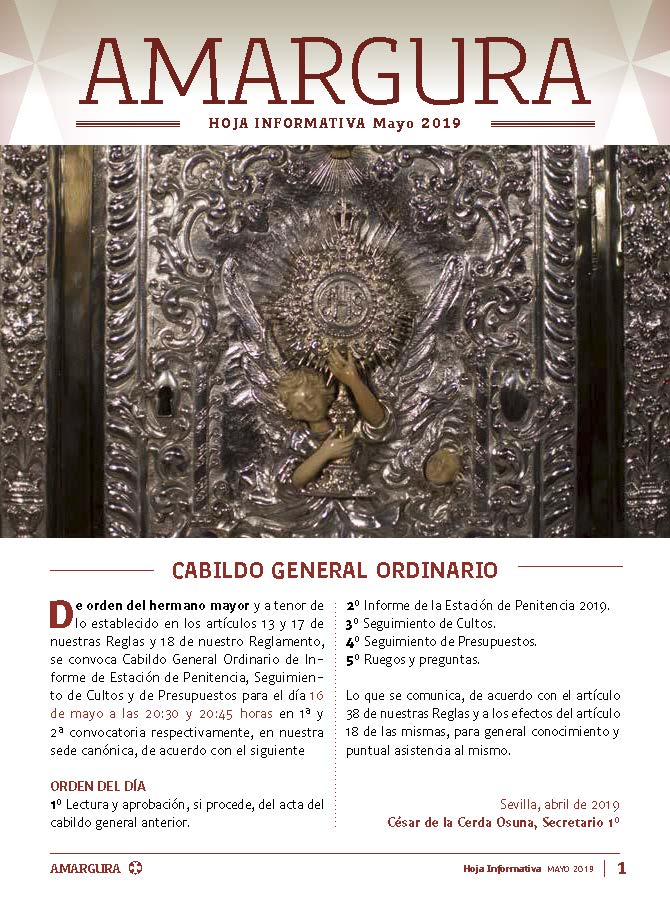 Hoja Informativa mayo 2019