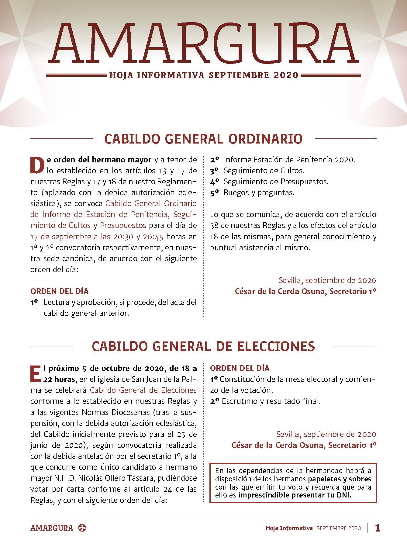 Hoja Informativa septiembre 2020