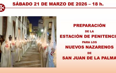 Preparación de la Estación de Penitencia 2026 para los nuevos nazarenos