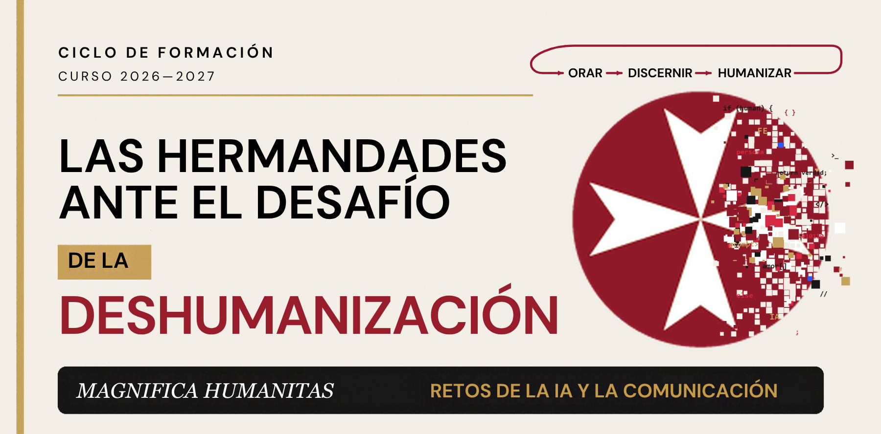 PORTADA FORMACIÓN 26-27. Las hermandades ante el reto de la deshumanización